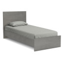 Κρεβάτι Troy Megapap Χρώμα Γκρι Σκυροδέματος 100x200εκ.