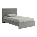 Κρεβάτι Troy Megapap Χρώμα Γκρι Σκυροδέματος 120x200εκ.