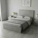 Κρεβάτι Troy Megapap Χρώμα Γκρι Σκυροδέματος 120x200εκ.