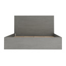 Κρεβάτι Troy Megapap Χρώμα Γκρι Σκυροδέματος 150x200εκ.