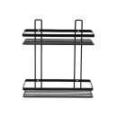 Estia Εταζερα Elegant Μεταλλικη Ισια 2 Θεσεων 27x25x12.5cm Μαυρη