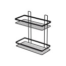 Estia Εταζερα Elegant Μεταλλικη Ισια 2 Θεσεων 27x25x12.5cm Μαυρη