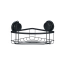 Estia Εταζερα με Βεντουζες Γωνιακη Μαυρη