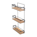 Estia Εταζερα Bamboo Essentials Μεταλλικη Ισια 3 Θεσεων 25.5x10.5x49cm Μαυρη