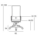 A1830 ΧΡΩΜΙΟ/ΜΑΥΡΟ MESH ΠΟΛΥΘΡΟΝΑ ΓΡΑΦΕΙΟΥ 62X54X44-91/53-100εκ.