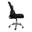 A1830 ΧΡΩΜΙΟ/ΜΑΥΡΟ MESH ΠΟΛΥΘΡΟΝΑ ΓΡΑΦΕΙΟΥ 62X54X44-91/53-100εκ.