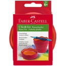 Πτυσσόμενο Ποτηράκι Καθαρισμού Πινέλων Faber-Castell Clic & Go Πορτοκαλί 181517