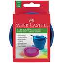 Πτυσσόμενο Ποτηράκι Καθαρισμού Πινέλων Faber-Castell Clic & Go Μπλε 181510
