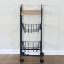 Ραφιέρα Κουζίνας ArteLibre ELMSTEAD Δρυς/Μαύρο Μοριοσανίδα/Μέταλλο 29x30x70cm