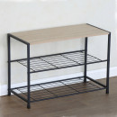 Παπουτσοθήκη ArteLibre JESMOND Δρυς/Μαύρο Μοριοσανίδα/Μέταλλο 63x30x43cm