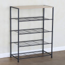 Παπουτσοθήκη ArteLibre KINGSWELL Δρυς/Μαύρο Μοριοσανίδα/Μέταλλο 63x30x83cm