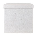 Estia Σκαμπο Cube Teddy με Αποθηκευτικο Χωρο 38χ38cm Λευκο