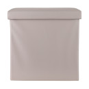 Estia Σκαμπο Cube Leather με Αποθηκευτικο Χωρο Taupe