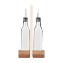 Estia Μπουκαλια για Λαδι /Ξυδι Allure 2x280ml με Ξυλινη Βαση