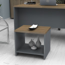 Τραπεζάκι Γραφείου Επαγγελματικό Venturo Megapap Χρώμα Ανθρακί - Καρυδί 60x60x45εκ.