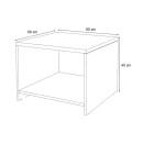 Τραπεζάκι Γραφείου Επαγγελματικό Venturo Megapap Χρώμα Ανθρακί - Καρυδί 60x60x45εκ.