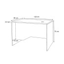 Γραφείο Επαγγελματικό Venturo Megapap Χρώμα Ανθρακί - Καρυδί 120x80x75εκ.