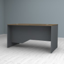 Γραφείο Επαγγελματικό Venturo Megapap Χρώμα Ανθρακί - Καρυδί 150x80x75εκ.