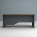 Γραφείο Επαγγελματικό Venturo Megapap Χρώμα Ανθρακί - Καρυδί 180x80x75εκ.