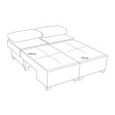 Καναπές - Κρεβάτι Πολυμορφικός Perenna Megapap Τριθέσιος Υφασμάτινος Χρώμα Καφέ 233x93x83εκ.