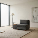 Πολυθρόνα - Κρεβάτι Perenna Megapap Υφασμάτινη Χρώμα Ανθρακί 116x93x83εκ.