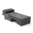 Πολυθρόνα - Κρεβάτι Perenna Megapap Υφασμάτινη Χρώμα Ανθρακί 116x93x83εκ.