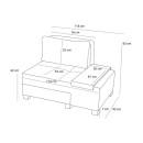 Πολυθρόνα - Κρεβάτι Perenna Megapap Υφασμάτινη Χρώμα Ανθρακί 116x93x83εκ.