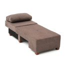 Πολυθρόνα - Κρεβάτι Perenna Megapap Υφασμάτινη Χρώμα Καφέ 116x93x83εκ.