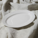 Estia Πιατελα Οβαλ Athénée Πορσελανινη Αναγλυφη 25cm White