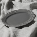 Estia Πιατελα Οβαλ Athénée Πορσελανινη Αναγλυφη 25cm  Grey
