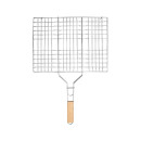 Σχαρα Ψησιματος Barbeque Μεταλλικη 49x30cm με Ξυλινη Λαβη