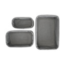 Estia Καλαθι Οργανωσης Bamboo Essentials me Επενδυση σετ 3τεμ. Μαυρο