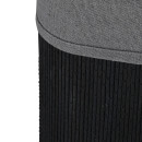 Estia Καλαθι Απλυτων Bamboo Essentials 60lt Πτυσσομενο Ορθογωνιο Μαυρο νεα Πλεξη