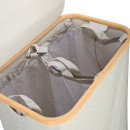 Estia Καλαθι Απλυτων Bamboo Essentials 144lt με Καπακι και 2 Mesh Bags 56x37x68cm Γκρι