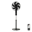 Estia Ανεμιστηρας Σταντ Επιδαπεδιος bow 40cm 60w Μαυρος με Τηλεχειριστηριο