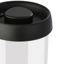 Estia Δοχειο Αποθηκευσης Κενου Αερος Γυαλινο 900ml με Καπακι Μαυρο