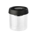Estia Δοχειο Αποθηκευσης Κενου Αερος Γυαλινο 450ml με Καπακι Μαυρο