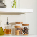 Estia Δοχειο Αποθηκευσης Γυαλινο 250ml με Καπακι Φελλου