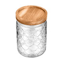 Estia Δοχειο Αποθηκευσης Allure Γυαλινο 700ml 14x10cm Αναγλυφο