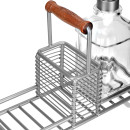 Estia Δοχεια Υγρου Πιατων Allure 2x300ml με Μεταλλικη Βαση & Θηκη για Σφουγγαρι Ασημι