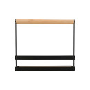 Estia Θηκη Οργανωσης Bamboo Essentials με Χερουλι 24x10.5x21.3cm Μεταλλικη Μαυρη