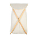 Estia Καλαθι Απλυτων Bamboo Essentials 40x40x70cm με Θηκη Πολυεστερα Πτυσσομενο Μπεζ