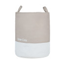 Estia Καλαθι Απλυτων Tone lab με Χερουλια 35x35x50cm Stone Clay