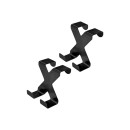 Estia Κρεμαστρα Διπλη Μεταλικη Μαυρη σετ 2 Tem.