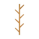 Estia Κρεμαστρα Τοιχου Bamboo Καθετη 6 Θεσεων με Πλακε Γαντζους