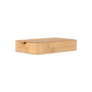 Estia Κουτι Οργανωσης και Αποθηκευσης Bamboo Essentials με Καθρεφτη 23x13,50x4cm