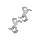 Estia Κρεμαστρα Διπλη Μεταλικη Ινοξ σετ 2 Tem.