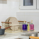 Estia Πιατοθηκη Allure Μεταλλικη με Ξυλινες Λαβες Ivory