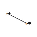 Estia Πετσετοθηκη Επιτοιχια Bamboo Essentials Μονη Μεταλλικη 9x65.4x5.2 Μαυρη