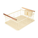 Estia Πιατοθηκη Allure Μεταλλικη με Ξυλινες Λαβες Ivory